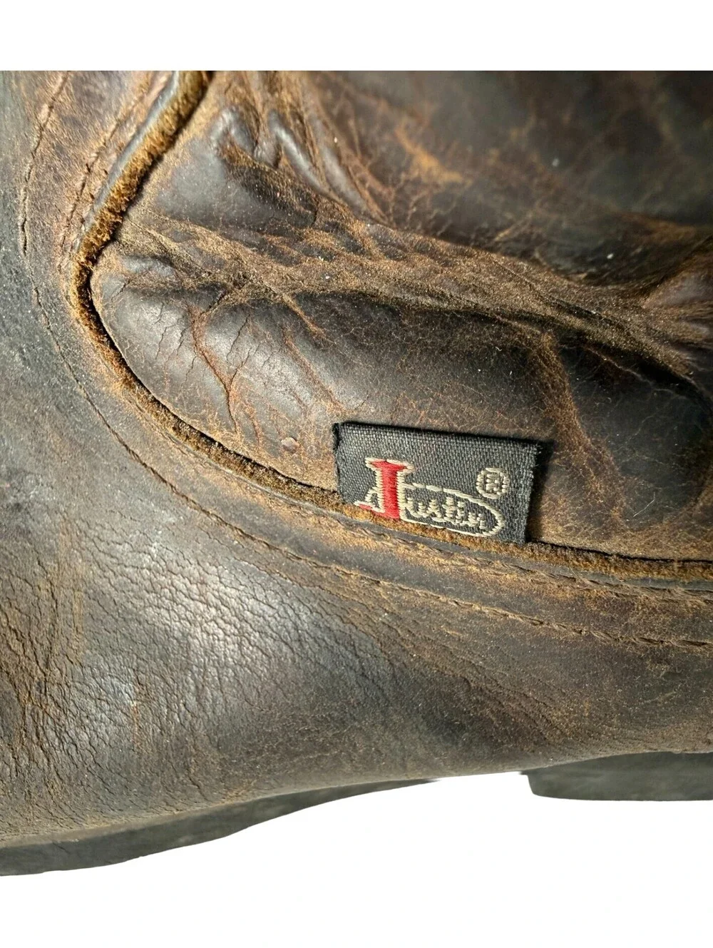 Justin WK4961 Wyoming Waterproof ROUND Steel Toe Western Work Boot Mens Sz 9 EE